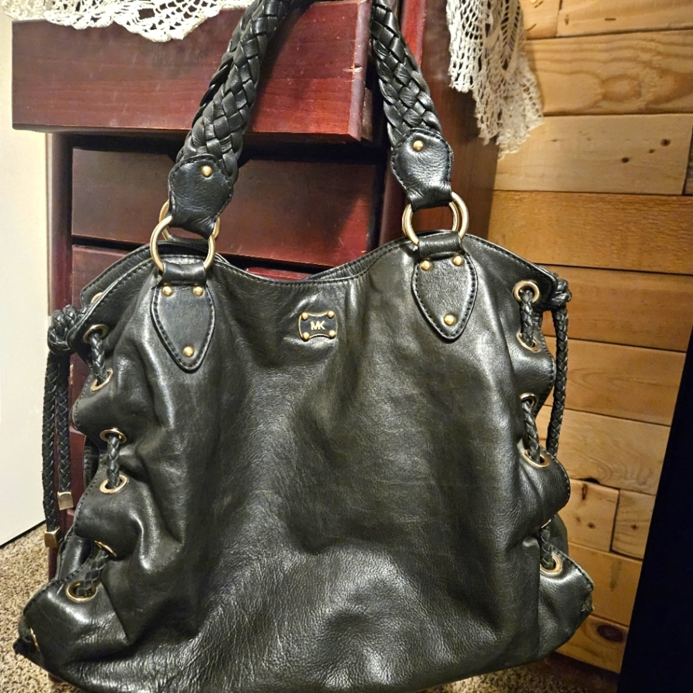 Michael Kors woodside large leather satchel bag